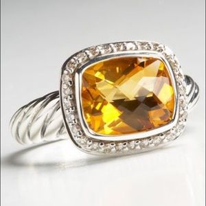 David YurmanNoblesse Ring with Citrine and Diamond